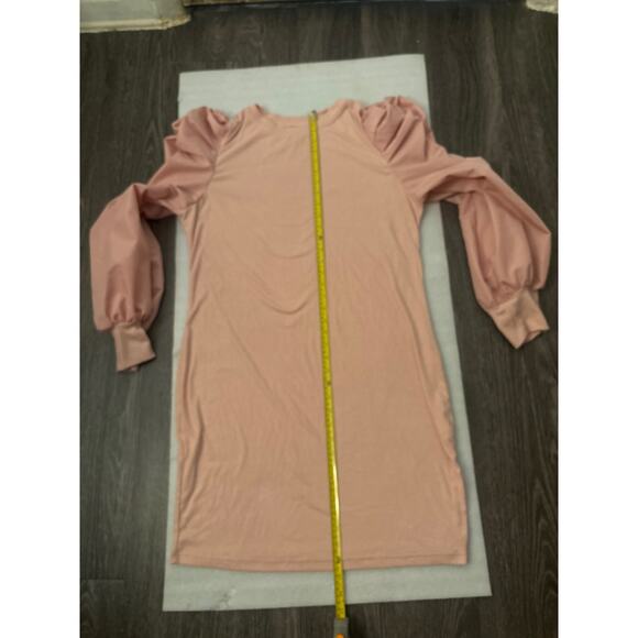 Shein Curve Ribbed Knit Ruched Gigot Sleeve Dress size 3XL Plus Size Castlecore - Picture 8 of 11